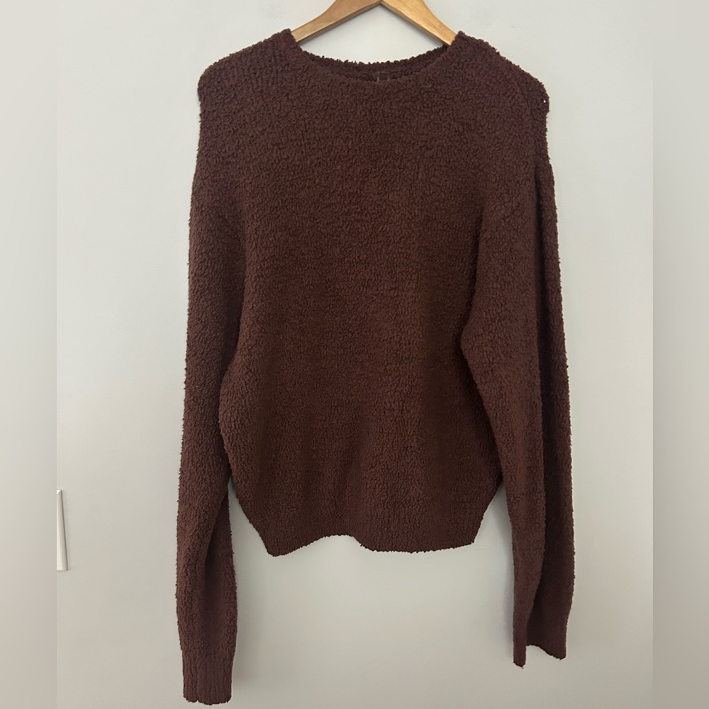 SKIMS‎ Cozy Knit Chocolate Brown Sweater